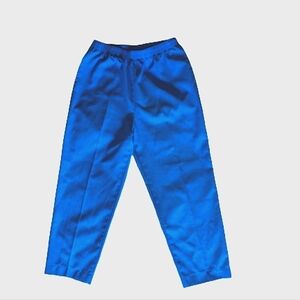 Cobalt blue creased capri trousers slacks